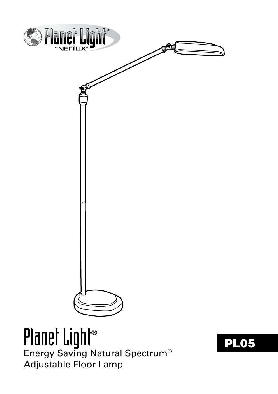 Verilux PLANETLIGHT PL05 User Manual | 8 pages