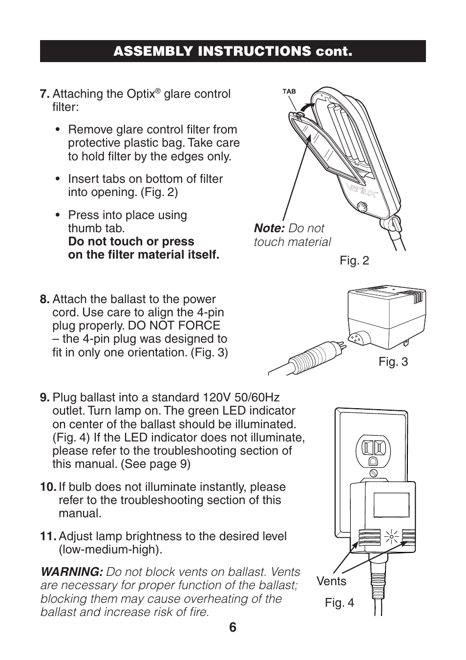 Verilux VF03 User Manual | Page 6 / 12