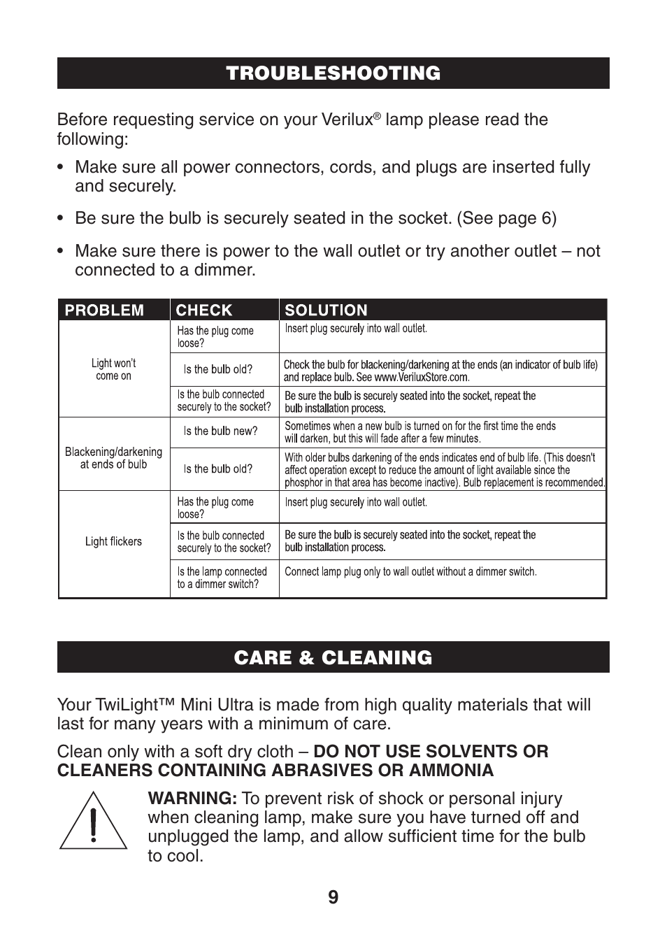 Verilux VT04 User Manual | Page 10 / 12