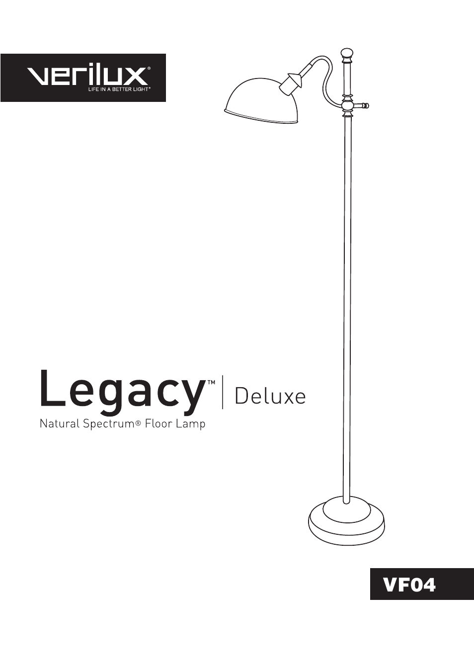 Verilux LEGACY DELUXE NATURAL SPECTRUM VF04 User Manual | 8 pages