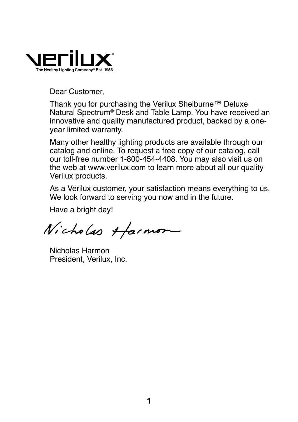Verilux DESK AND TABLE LAMP VD05 User Manual | Page 2 / 8