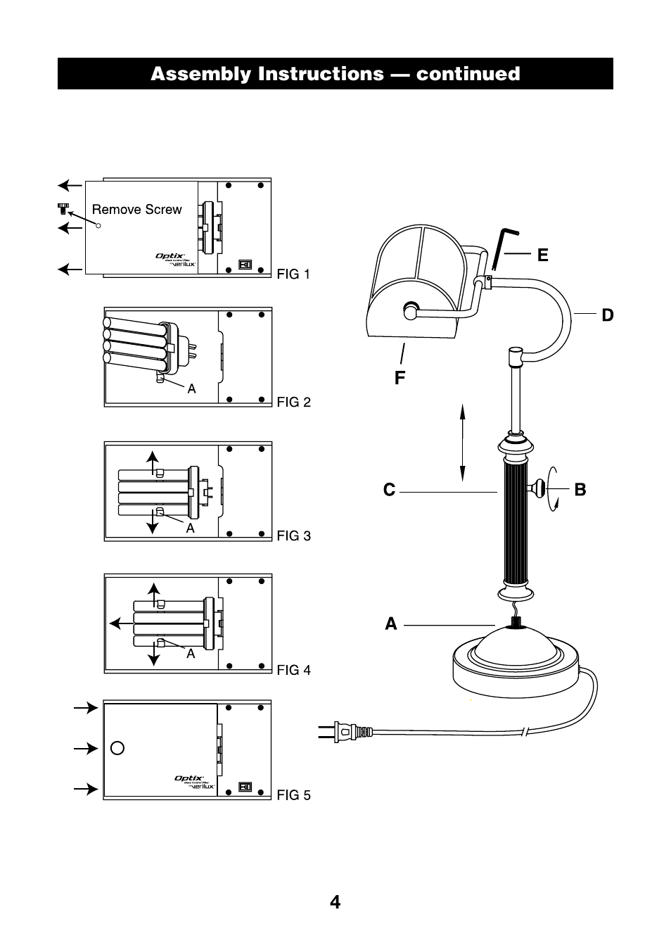 Verilux DESK AND TABLE LAMP VD05 User Manual | Page 7 / 8