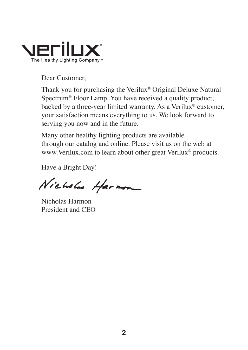 Verilux VF01 User Manual | Page 2 / 12