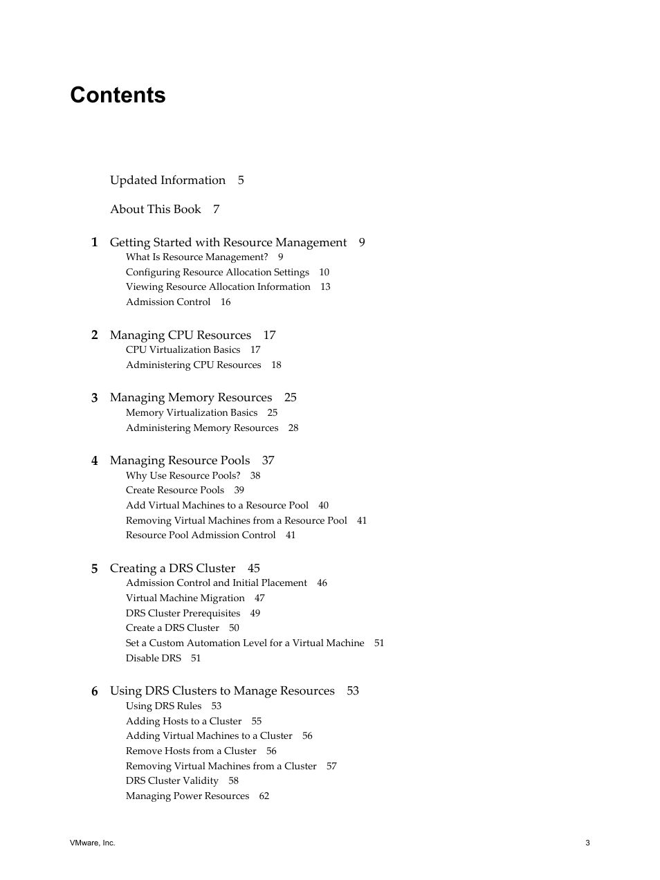 VMware vSphere vCenter Server 4.0 User Manual | Page 3 / 106