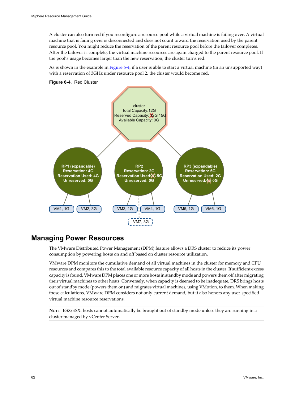 Managing power resources, Managing power resources 62 | VMware vSphere vCenter Server 4.0 User Manual | Page 62 / 106