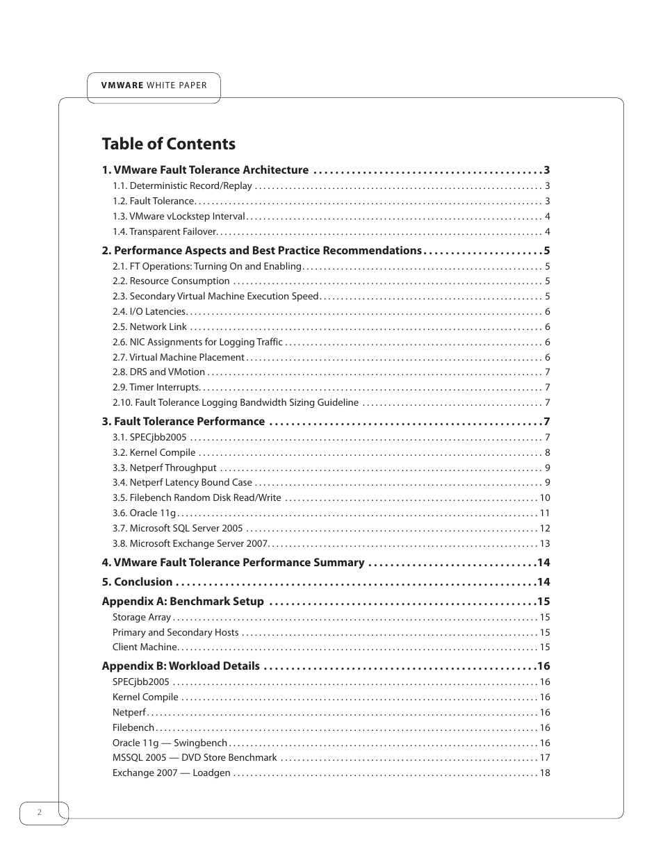 VMware vSphere Fault Tolerance 4 User Manual | Page 2 / 19