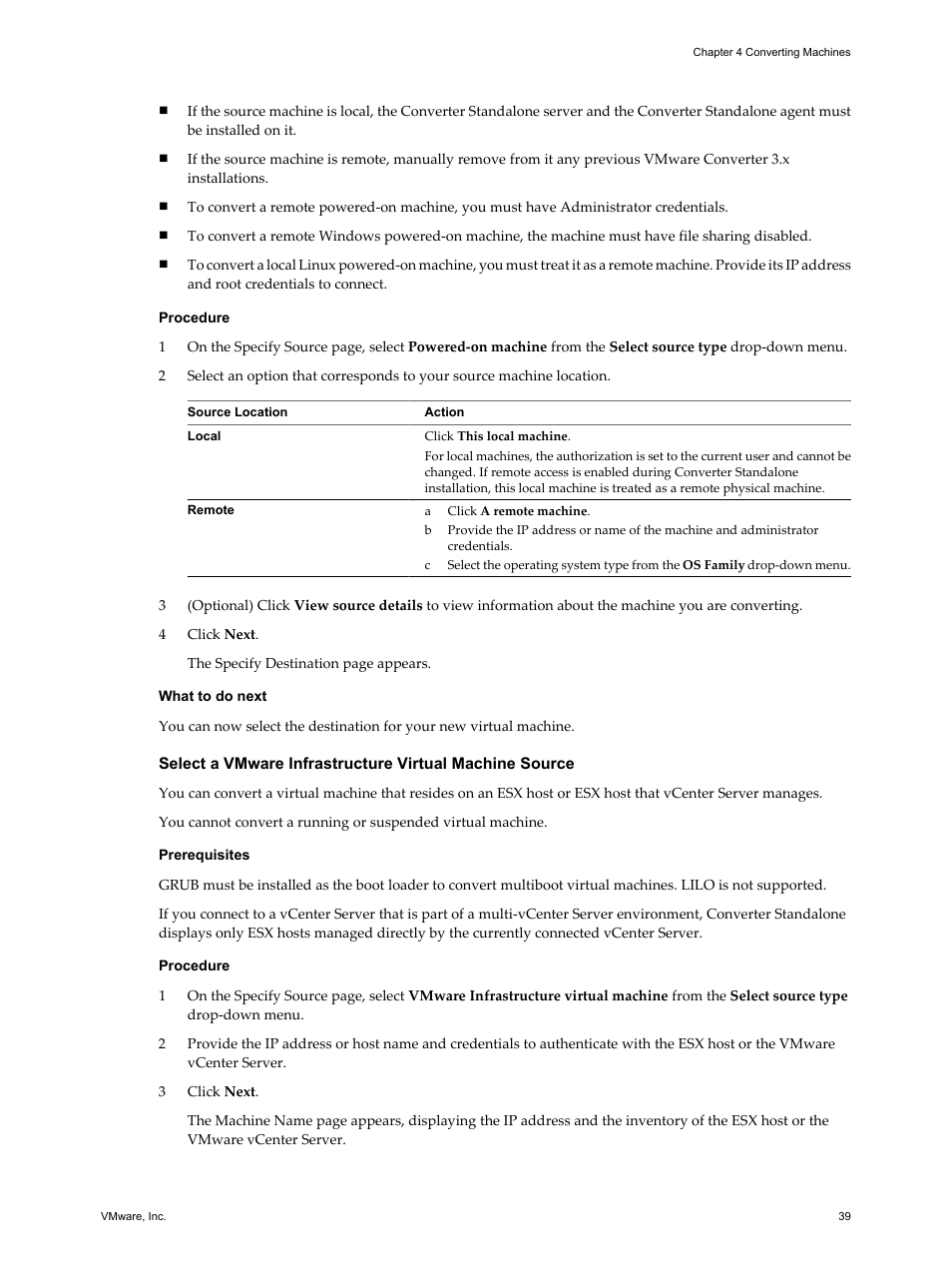 VMware VCENTER CONVERTER EN-000158-02 User Manual | Page 39 / 92
