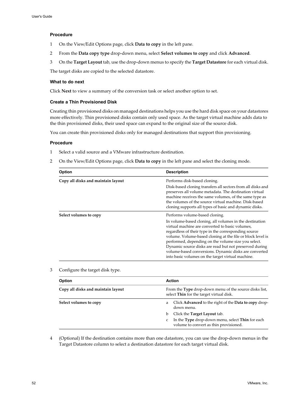 Create a thin provisioned disk | VMware VCENTER CONVERTER EN-000158-02 User Manual | Page 52 / 92