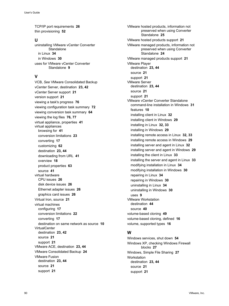 VMware VCENTER CONVERTER EN-000158-02 User Manual | Page 90 / 92