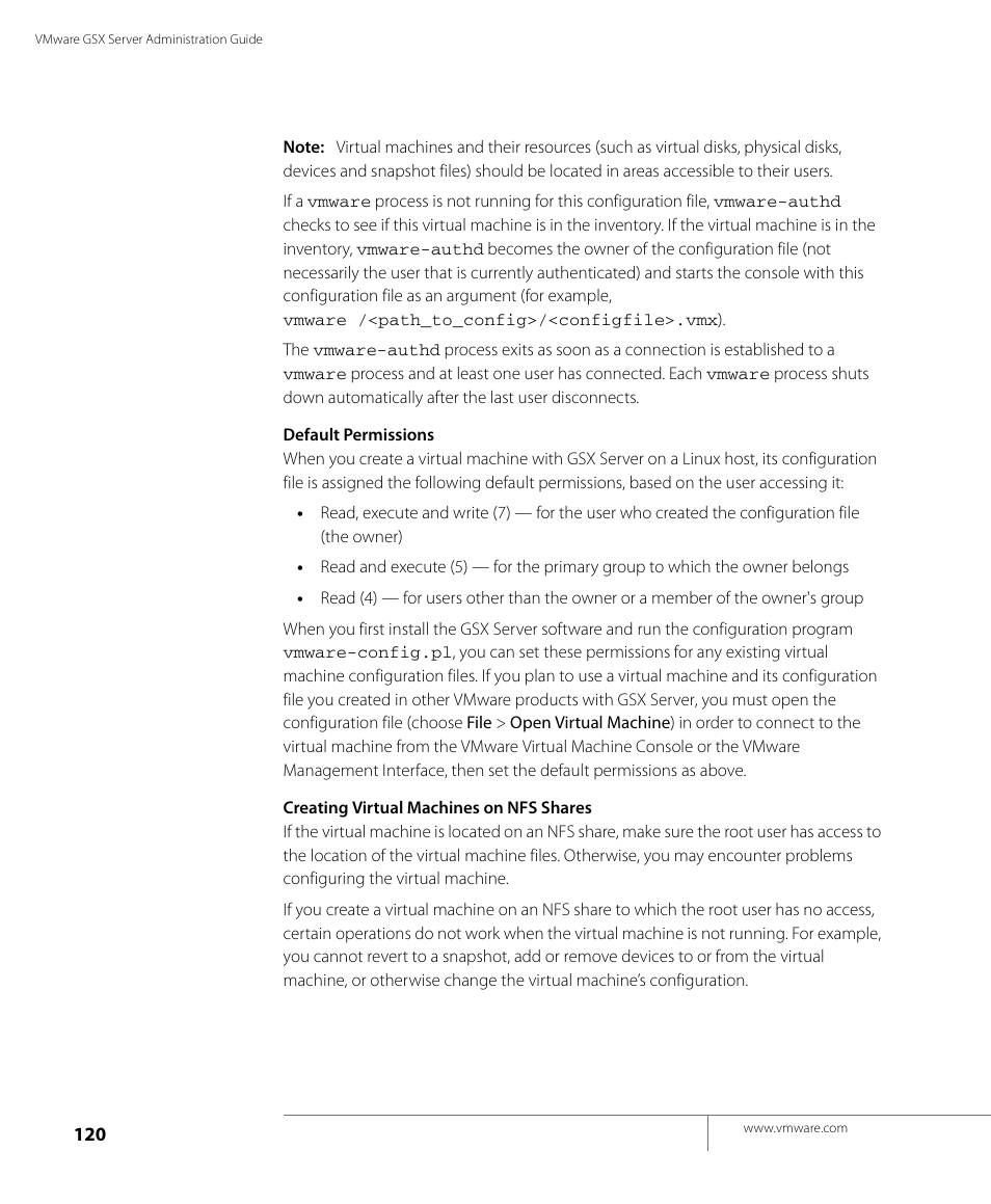 VMware GSX 3 User Manual | Page 120 / 240