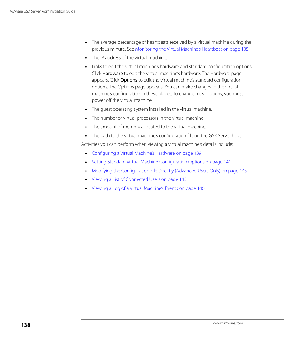 VMware GSX 3 User Manual | Page 138 / 240
