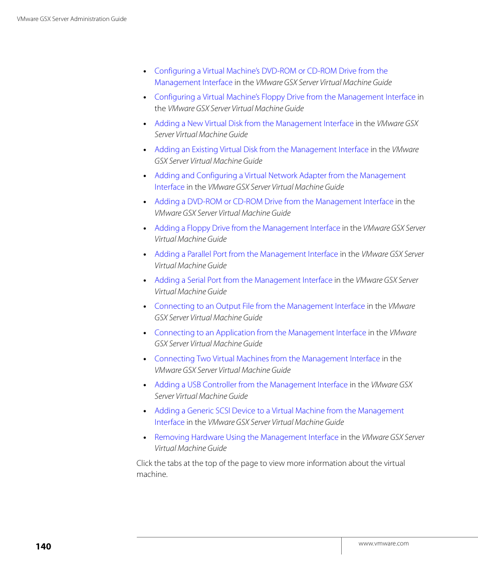 VMware GSX 3 User Manual | Page 140 / 240