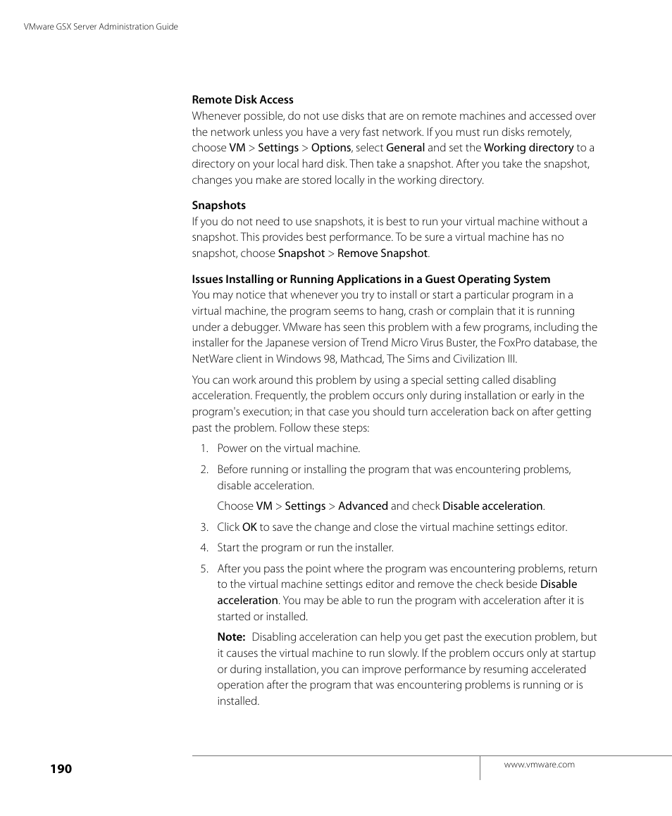VMware GSX 3 User Manual | Page 190 / 240