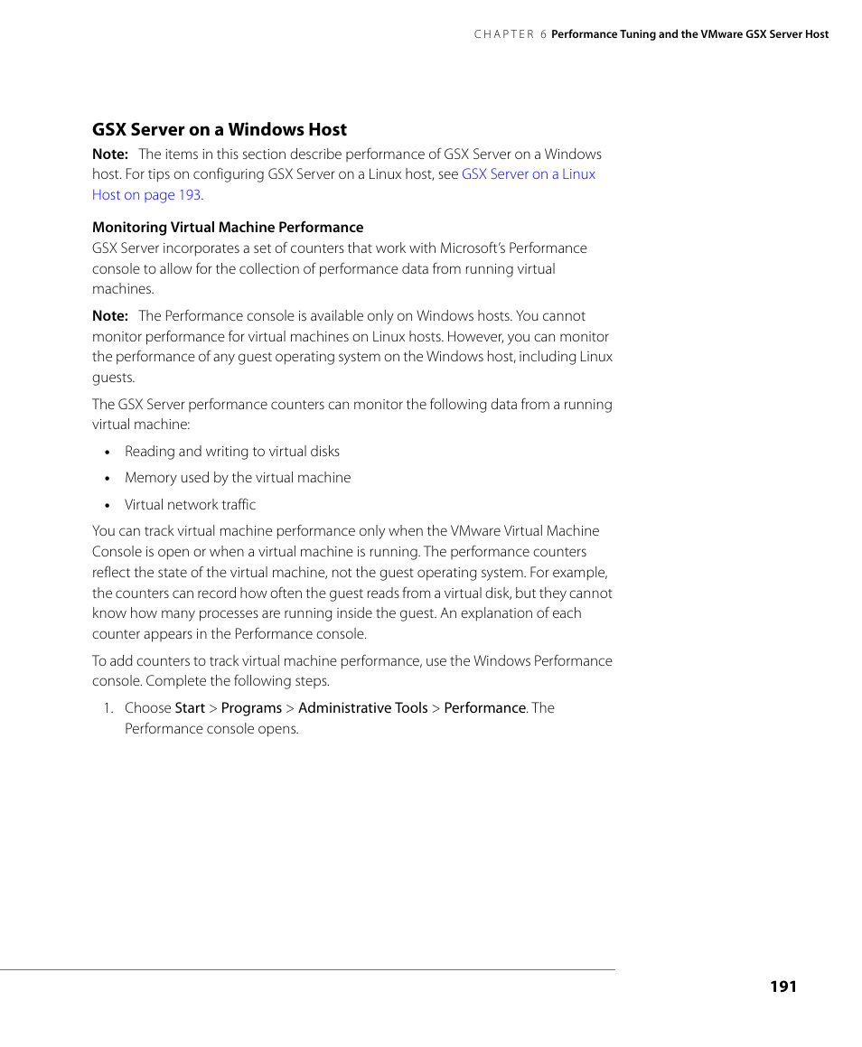 Gsx server on a windows host | VMware GSX 3 User Manual | Page 191 / 240