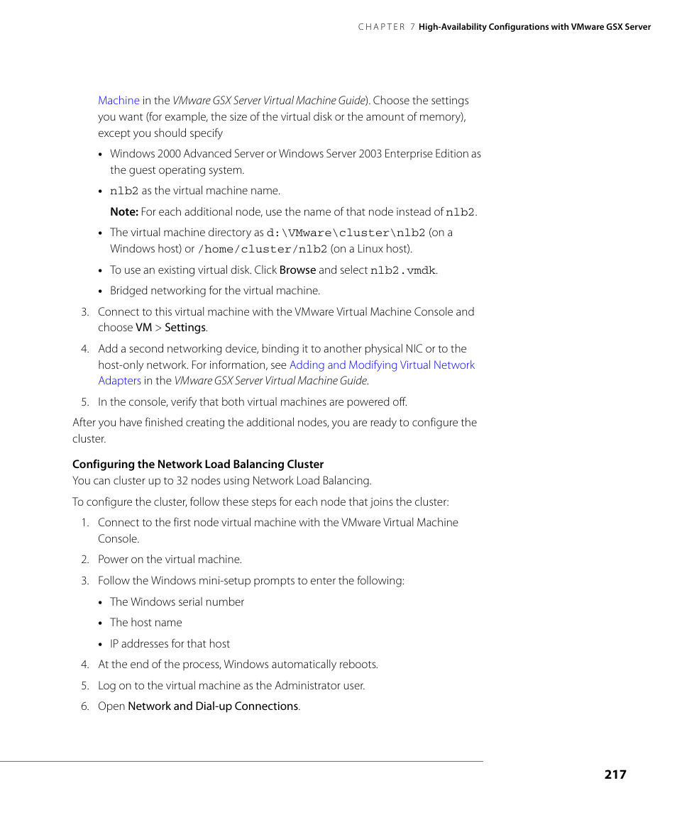 VMware GSX 3 User Manual | Page 217 / 240