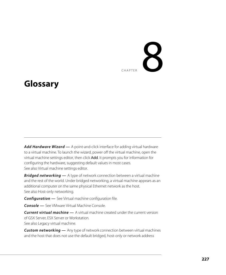 Glossary | VMware GSX 3 User Manual | Page 227 / 240