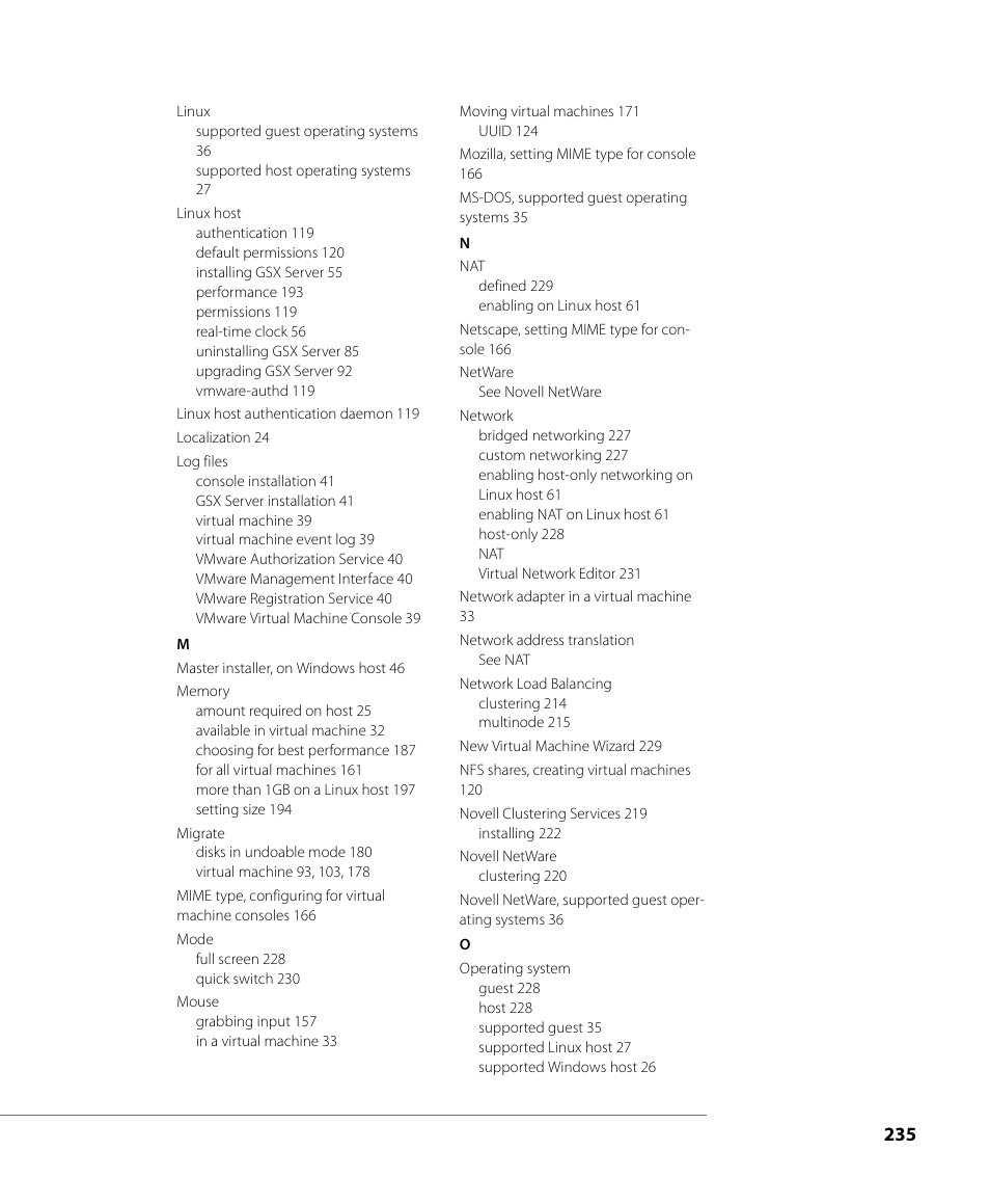 VMware GSX 3 User Manual | Page 235 / 240