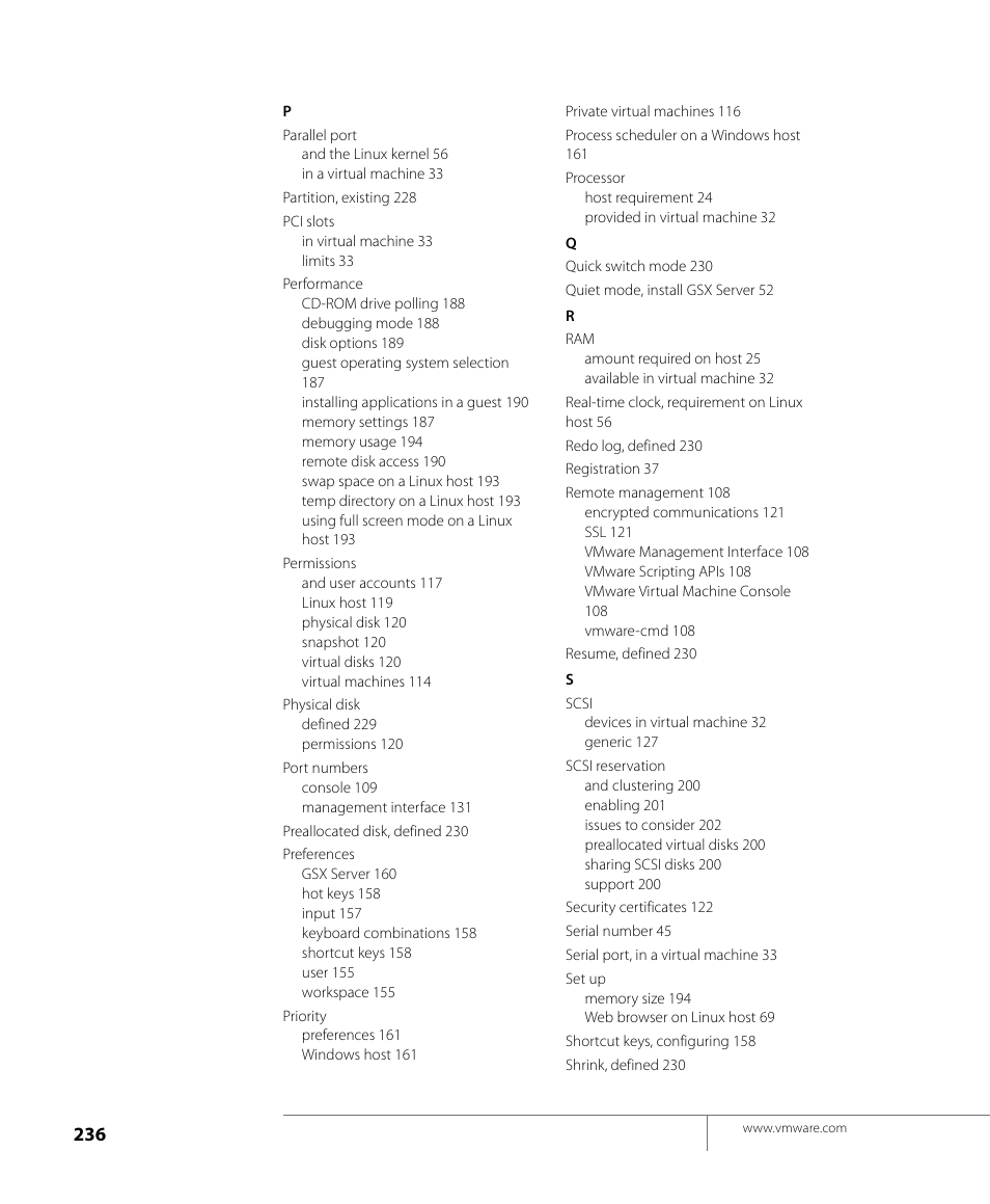 VMware GSX 3 User Manual | Page 236 / 240