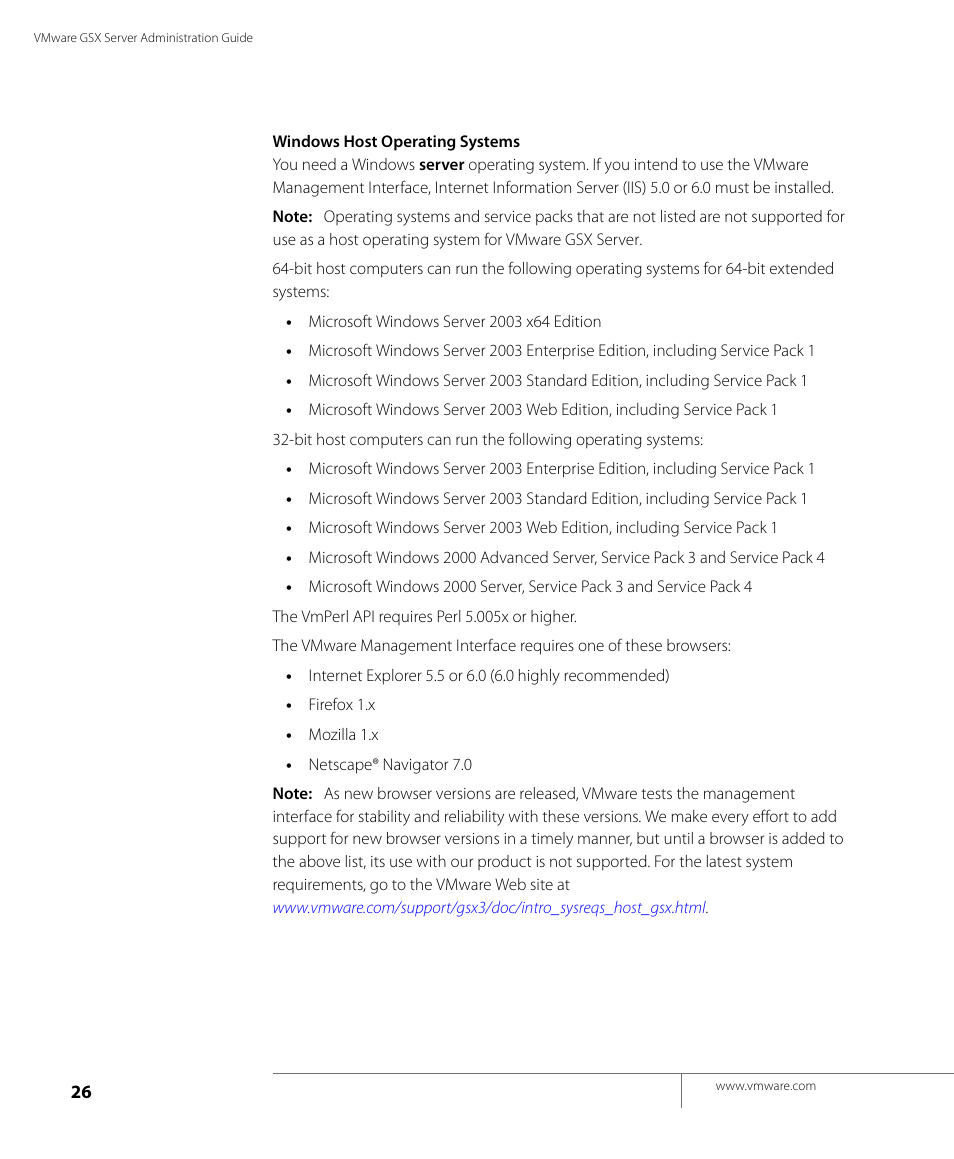 VMware GSX 3 User Manual | Page 26 / 240