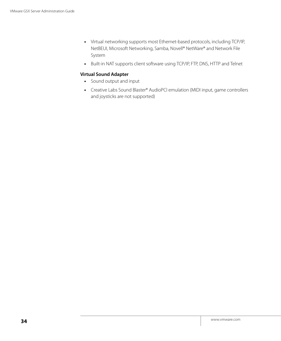 VMware GSX 3 User Manual | Page 34 / 240