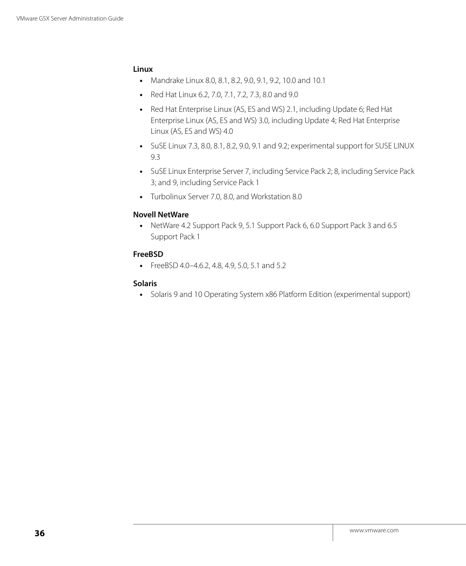 VMware GSX 3 User Manual | Page 36 / 240