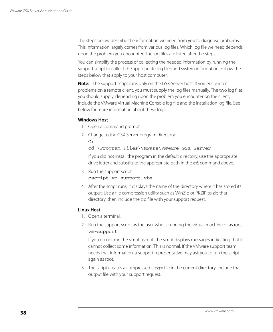 VMware GSX 3 User Manual | Page 38 / 240