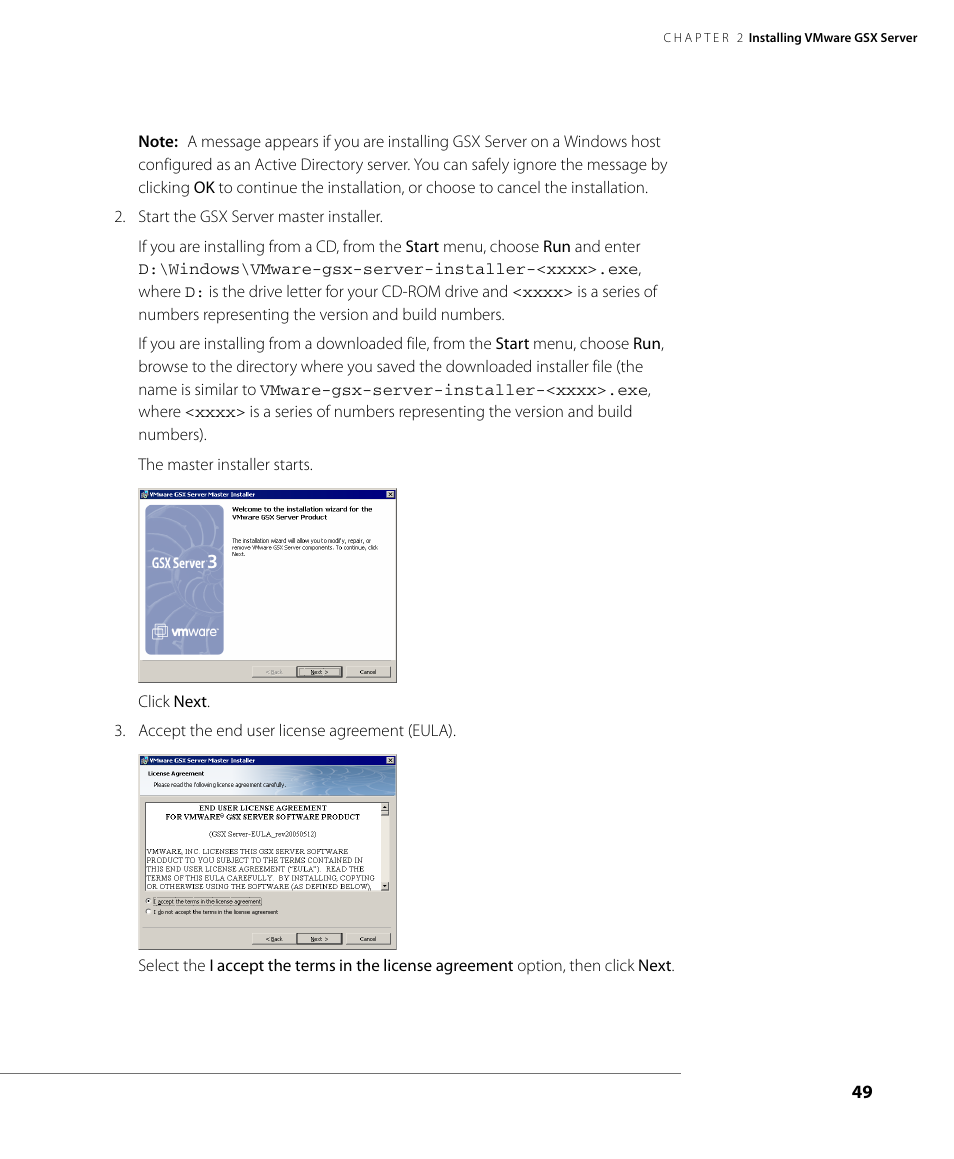 VMware GSX 3 User Manual | Page 49 / 240