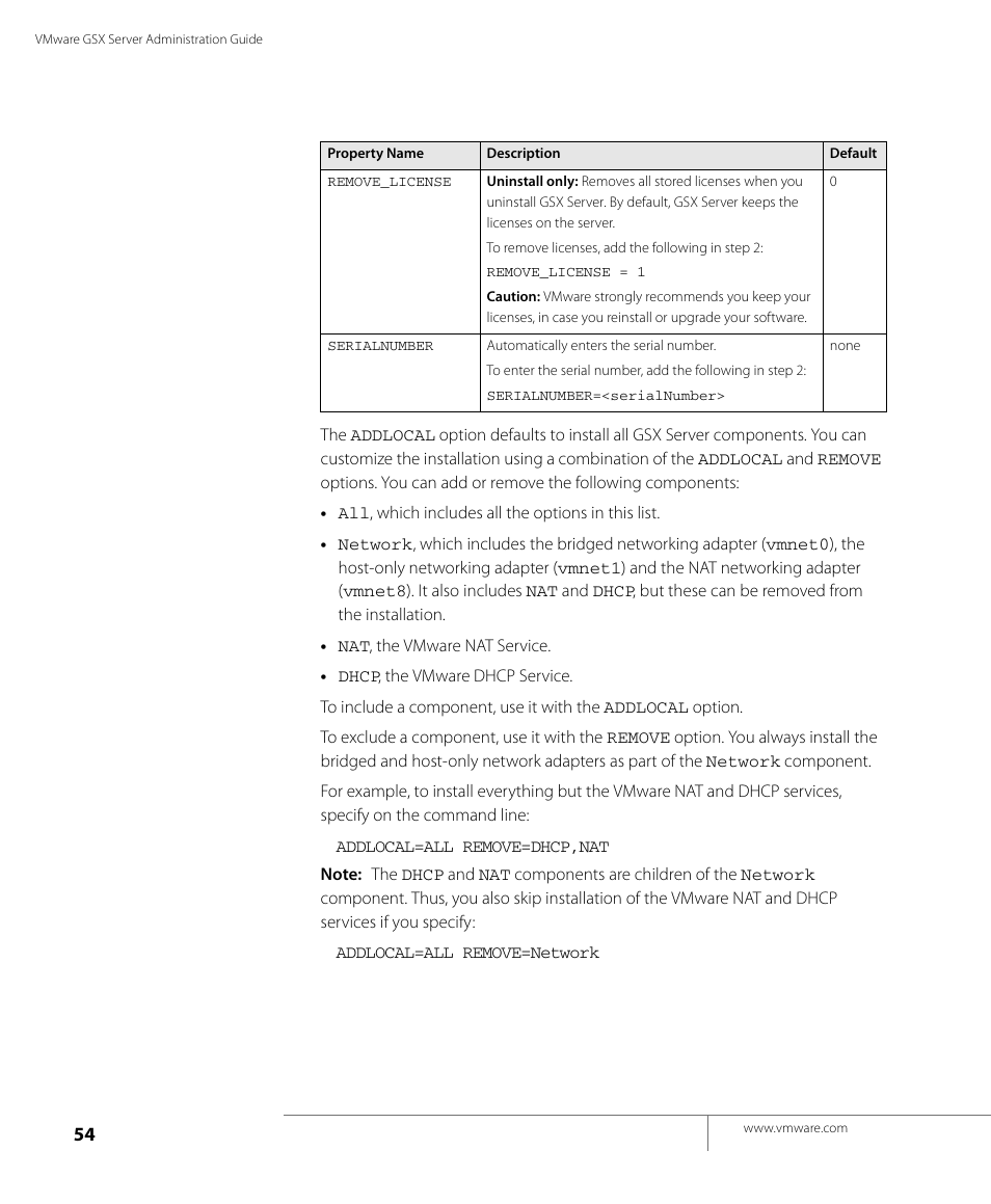 VMware GSX 3 User Manual | Page 54 / 240