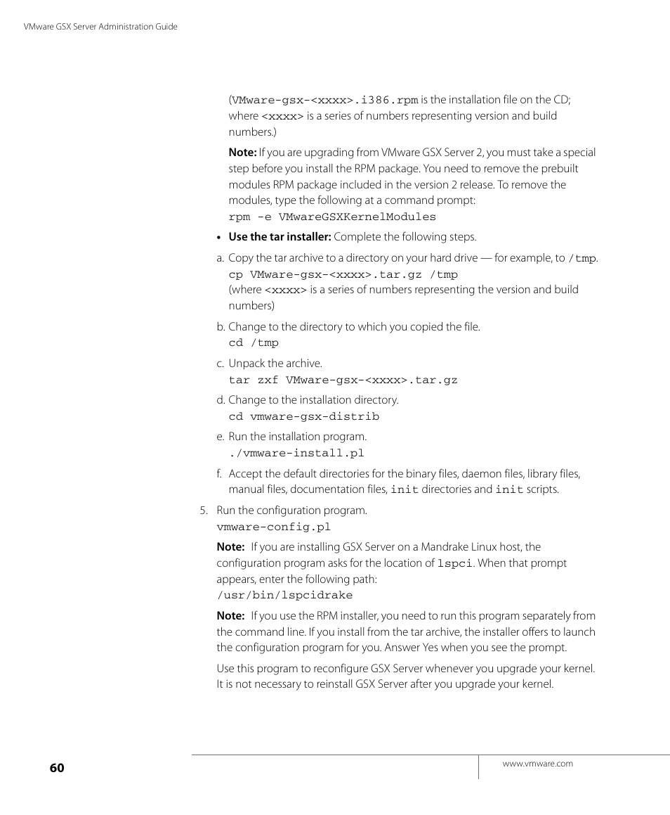 VMware GSX 3 User Manual | Page 60 / 240