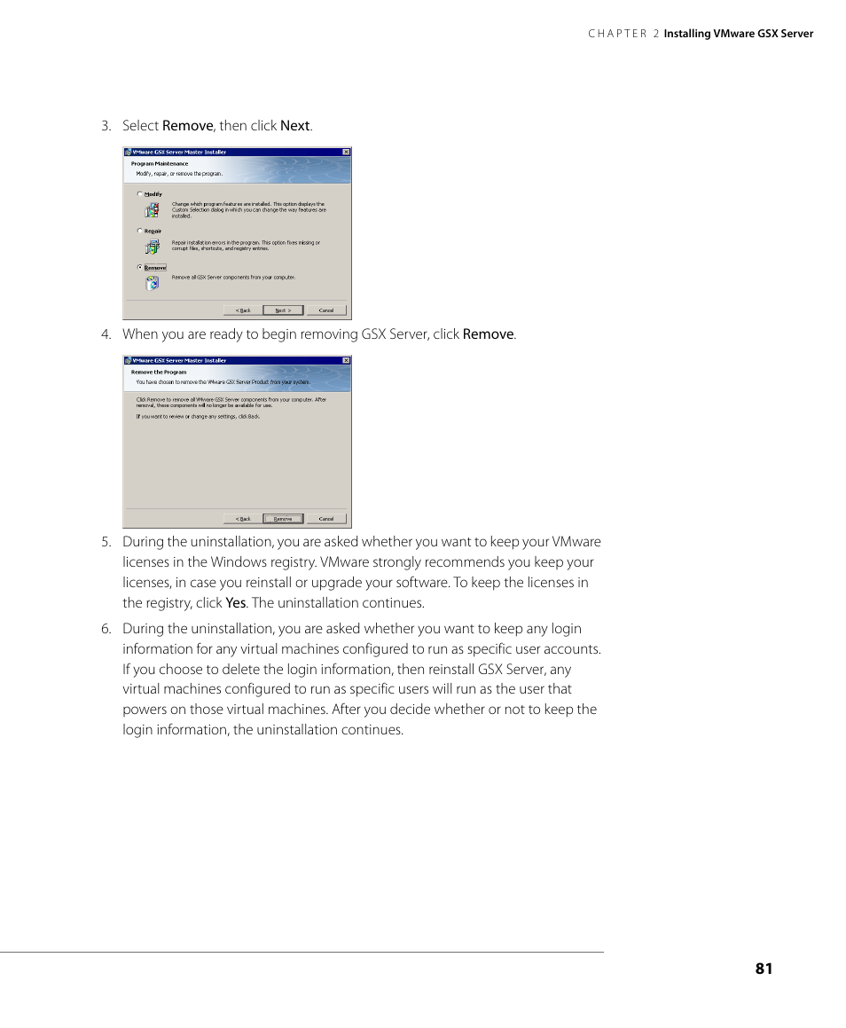 VMware GSX 3 User Manual | Page 81 / 240