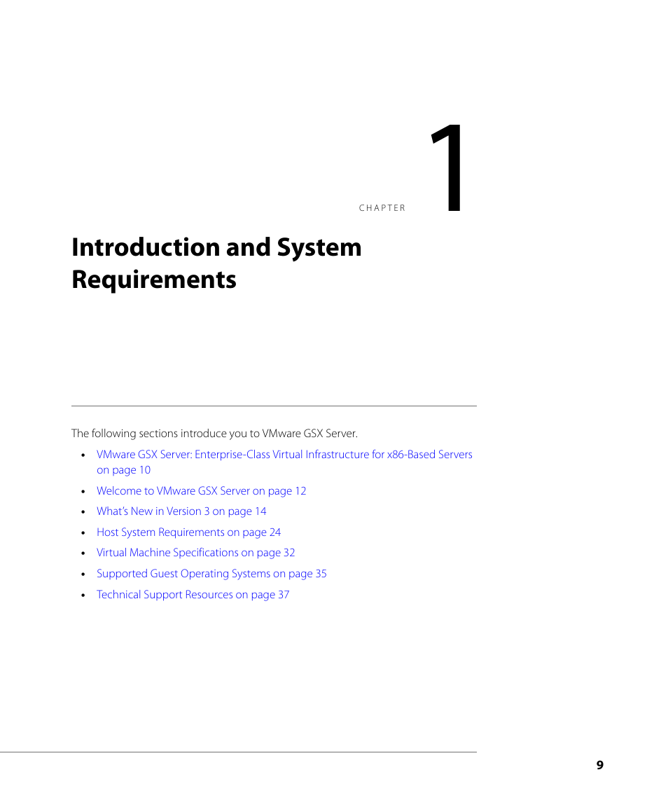 Introduction and system requirements | VMware GSX 3 User Manual | Page 9 / 240