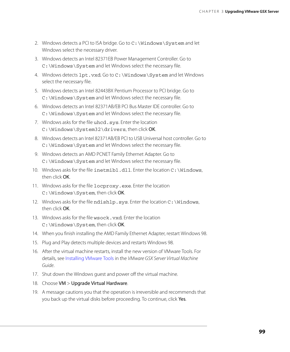 VMware GSX 3 User Manual | Page 99 / 240