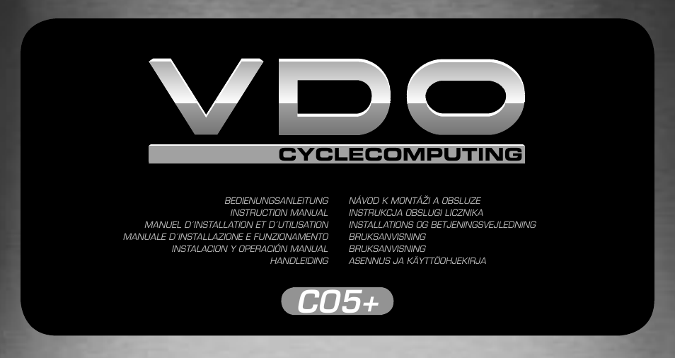 VDO Cytec C05+ User Manual | 20 pages