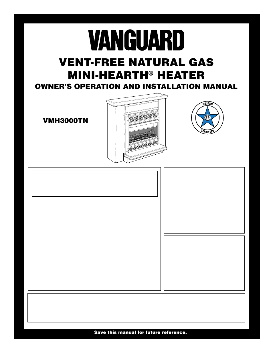 Vanguard Heating VMH3000TN User Manual | 24 pages