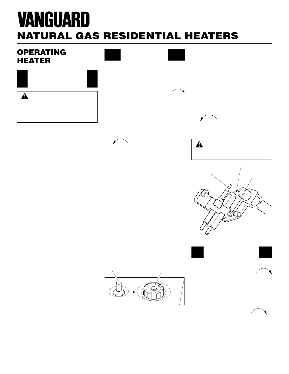 Natural gas residential heaters, Operating heater | Vanguard Heating VMH3000TN User Manual | Page 14 / 24