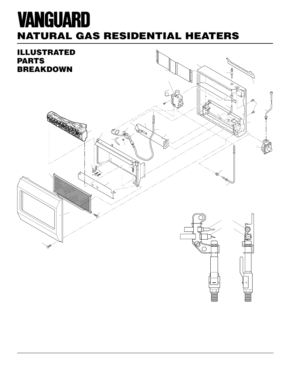 Natural gas residential heaters, Illustrated parts breakdown, Vmh3000tn | Vanguard Heating VMH3000TN User Manual | Page 20 / 24