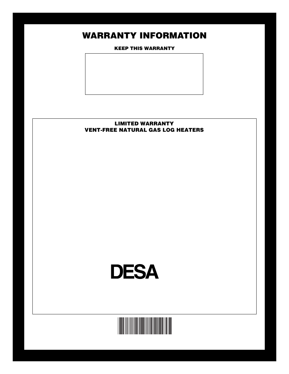 Warranty information | Vanguard Heating VMH3000TN User Manual | Page 24 / 24