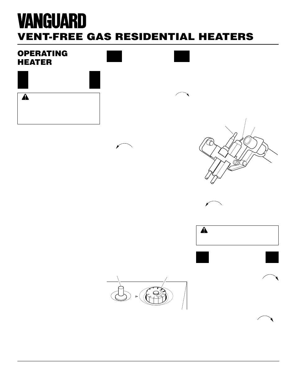 Vent-free gas residential heaters, Operating heater | Vanguard Heating VMH3000TP User Manual | Page 14 / 24
