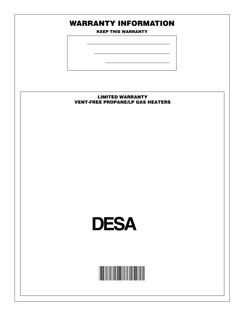 Warranty information, International | Vanguard Heating VMH3000TP User Manual | Page 24 / 24