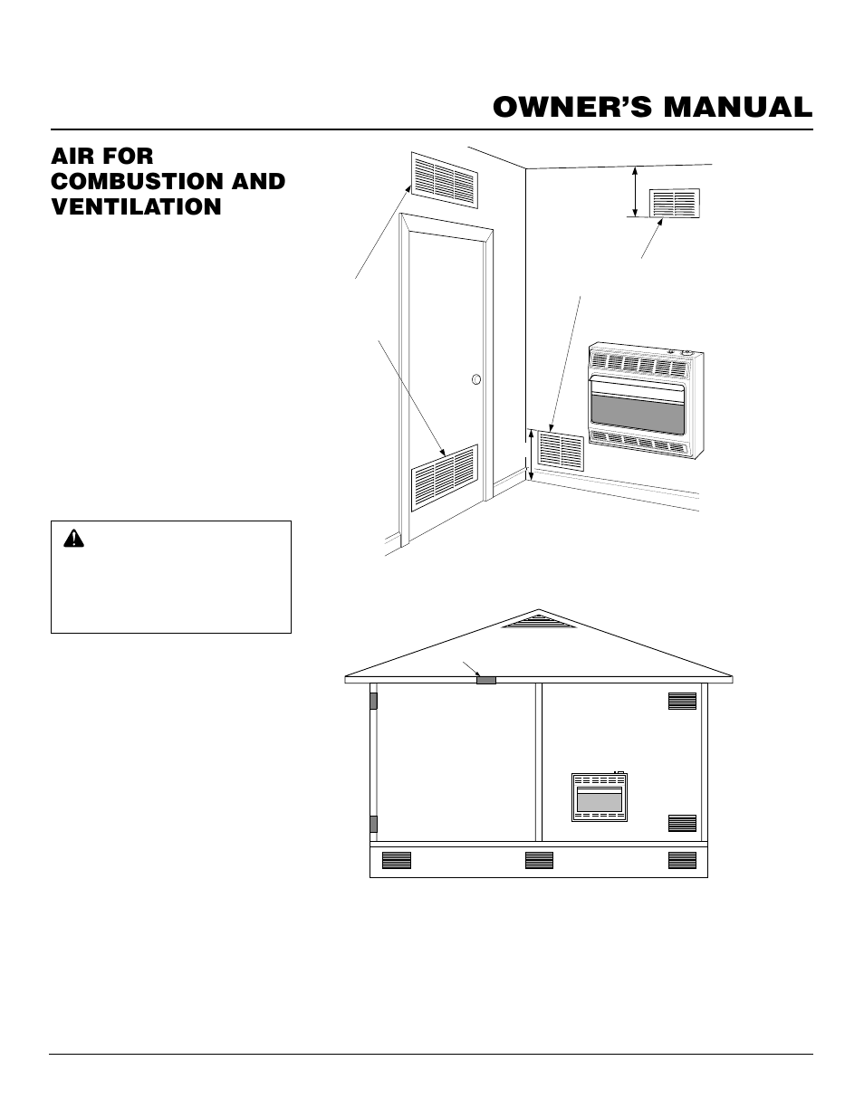 Owner’s manual, Air for combustion and ventilation, Continued | Ventilation air | Vanguard Heating VMH3000TP User Manual | Page 7 / 24