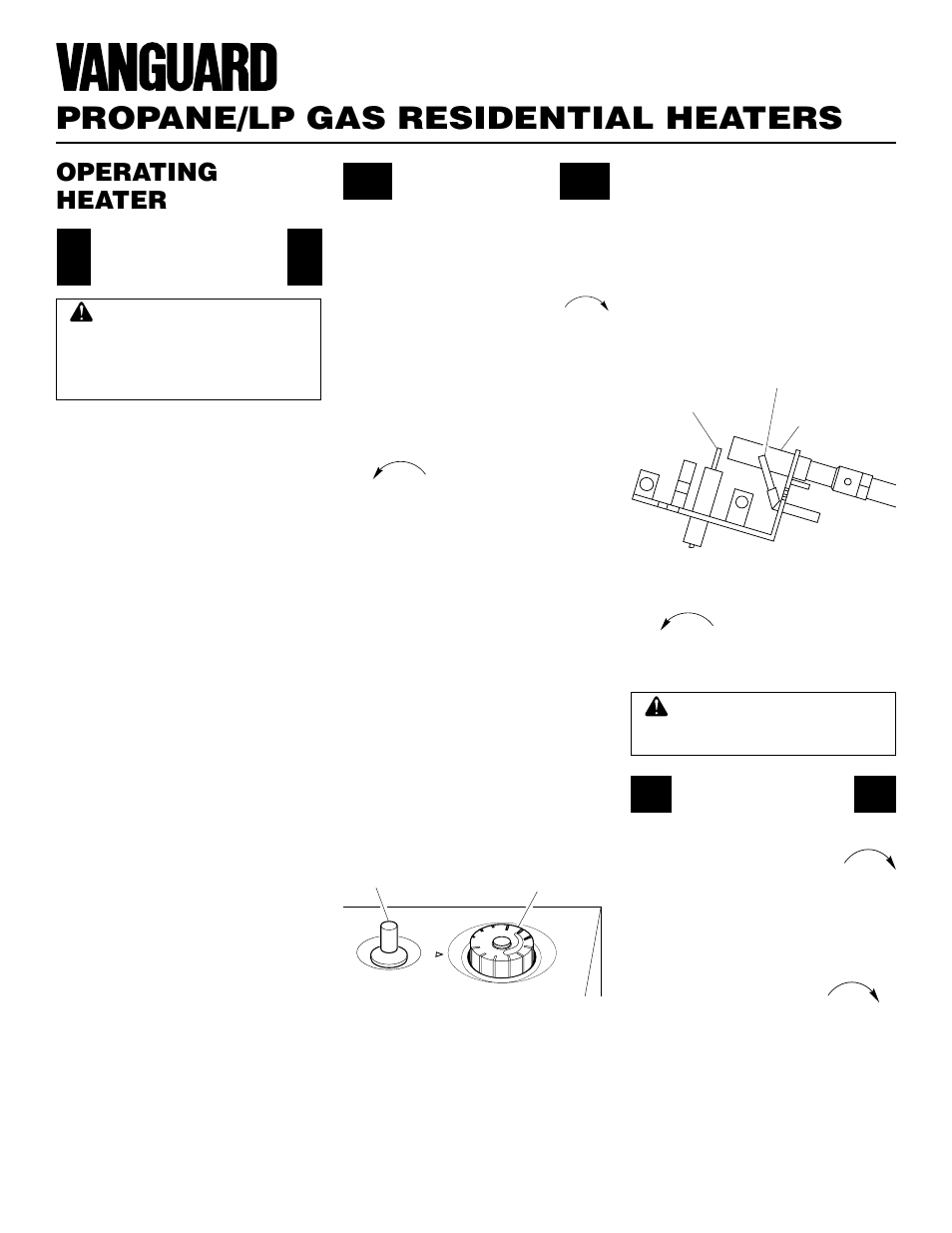 Propane/lp gas residential heaters, Operating heater | Vanguard Heating VMH3000TPA User Manual | Page 14 / 24