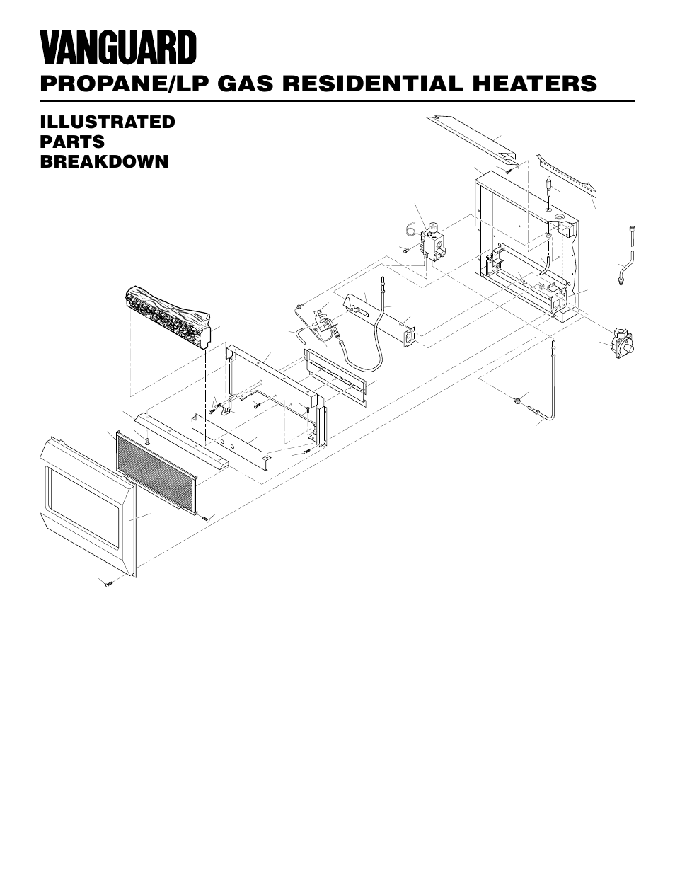 Propane/lp gas residential heaters, Illustrated parts breakdown, Vmh3000tpa | Vanguard Heating VMH3000TPA User Manual | Page 20 / 24