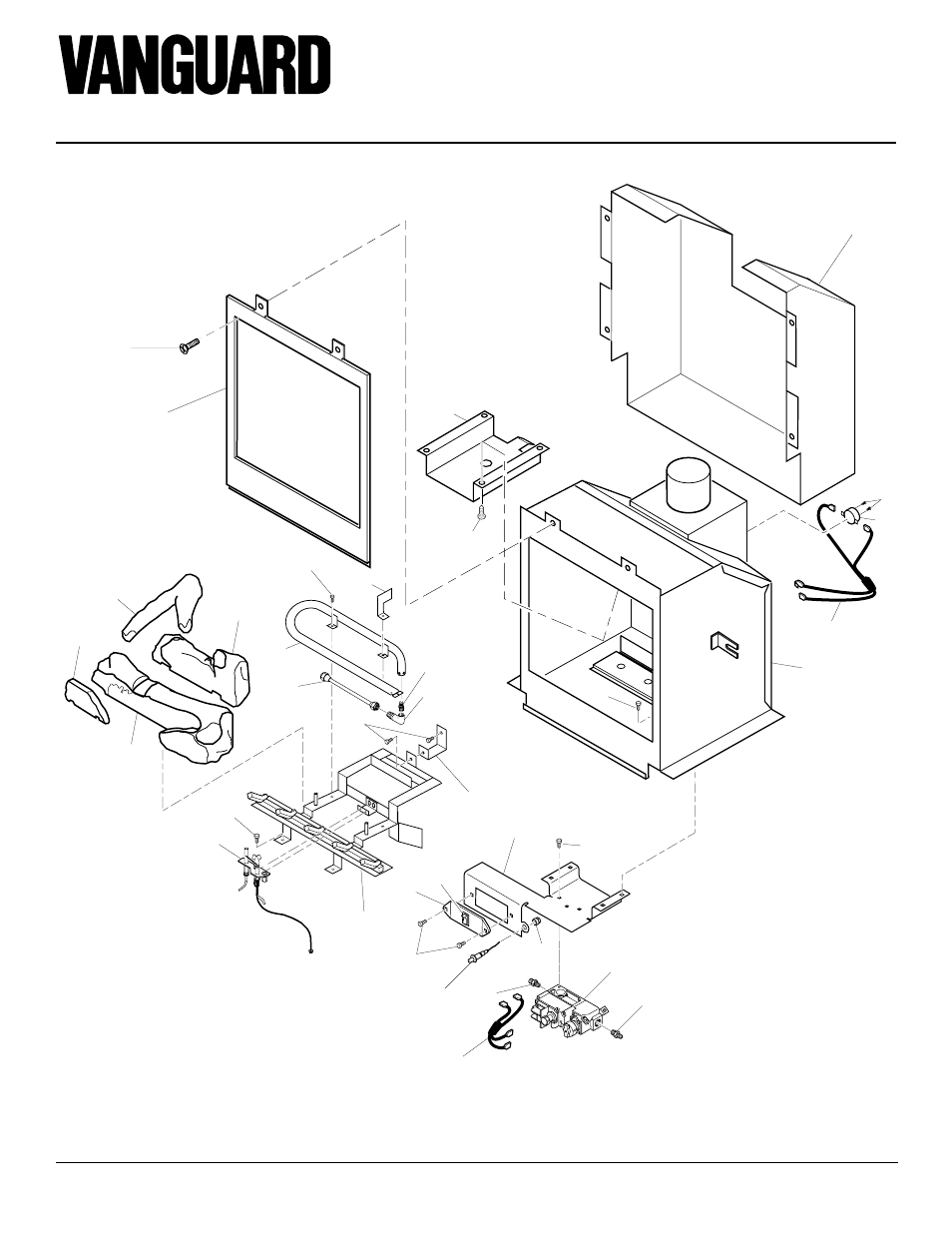 B-vent freestanding fireplace, Illustrated parts breakdown, Sbvbn(a) sbvbp(a) | Vanguard Heating SBVBN(A) User Manual | Page 28 / 32