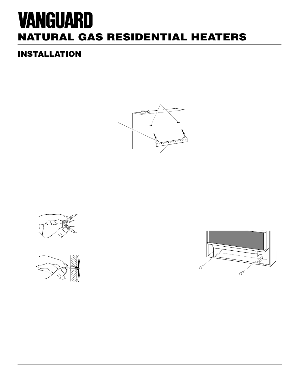 Natural gas residential heaters, Installation, Continued | Vanguard Heating VMH3000TNSA User Manual | Page 10 / 24