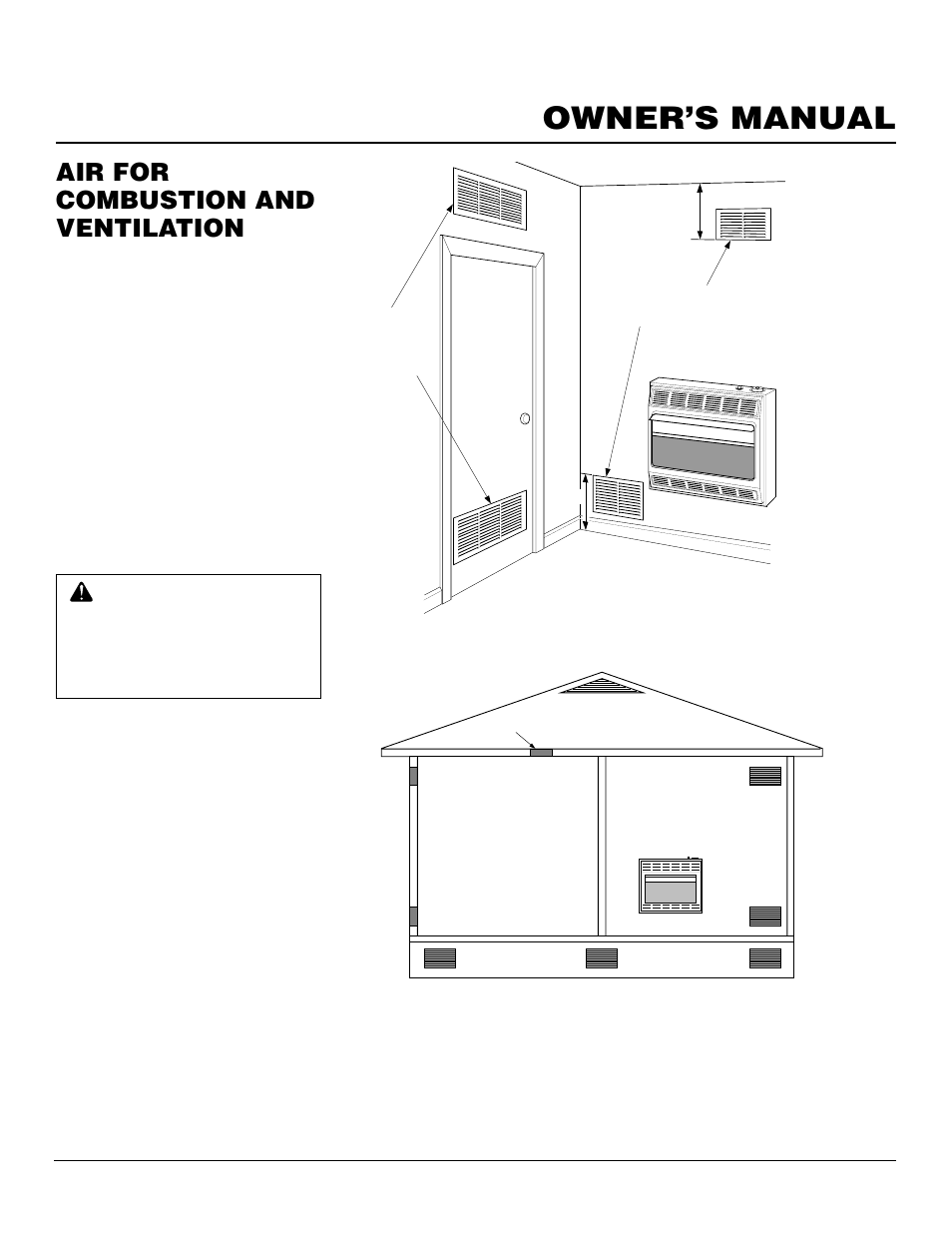 Owner’s manual, Air for combustion and ventilation, Continued | Vanguard Heating VMH3000TNSA User Manual | Page 7 / 24