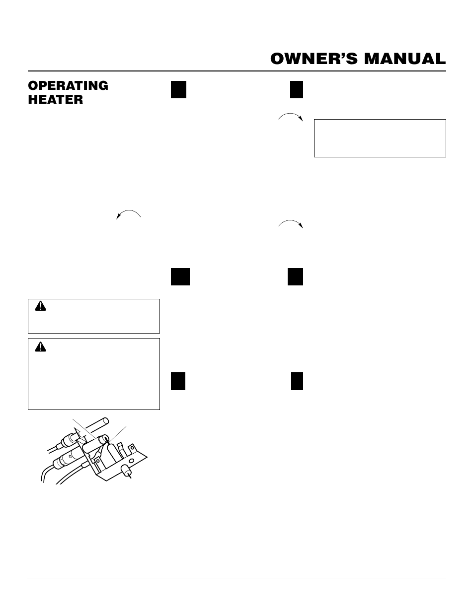 Owner’s manual, Operating heater, Continued | Vanguard Heating Flame-Max VYS30PWA User Manual | Page 15 / 26