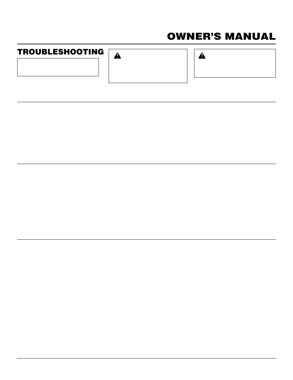 Owner’s manual, Troubleshooting | Vanguard Heating Flame-Max VYS30PWA User Manual | Page 17 / 26