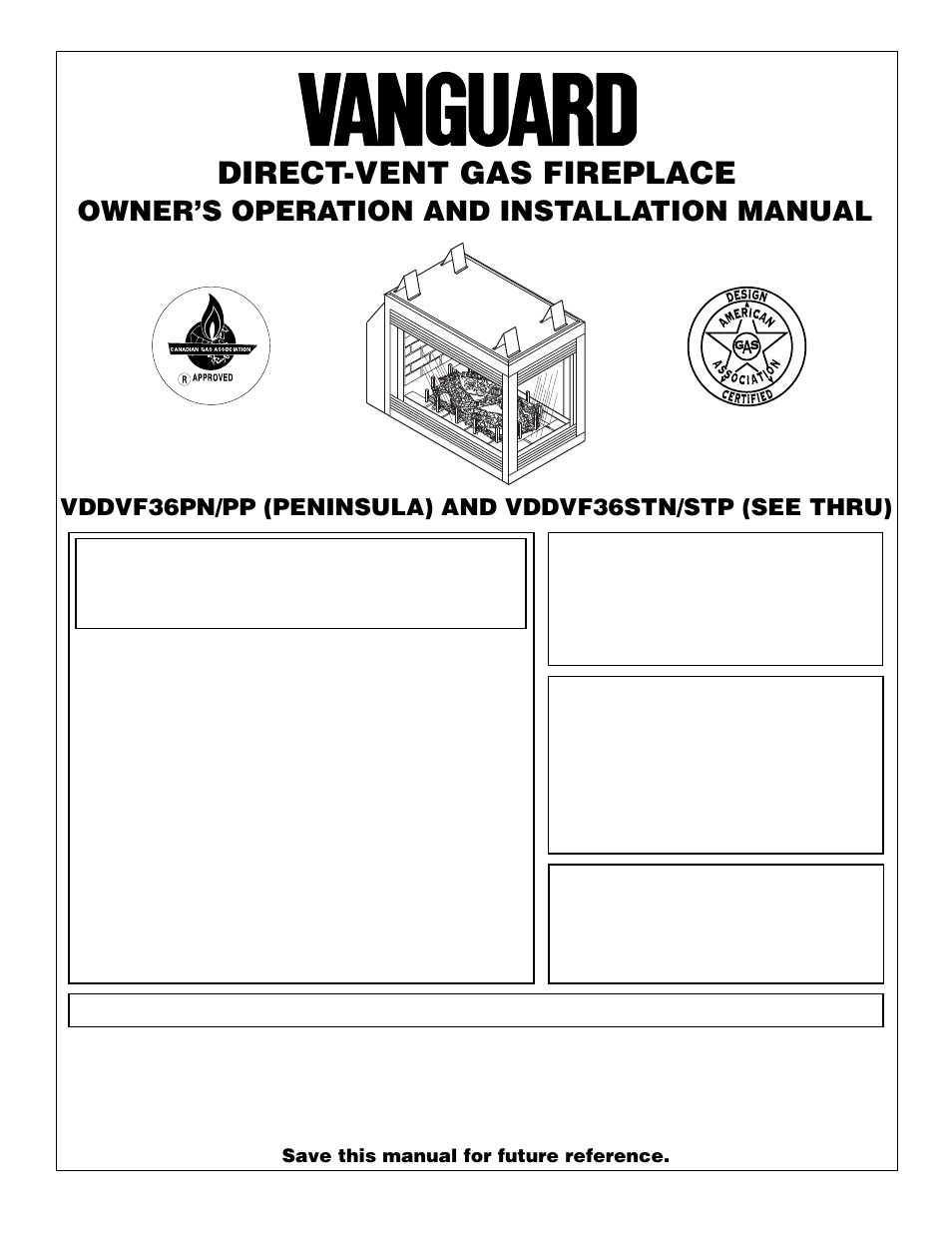 Vanguard Heating VDDVF36STN/STP User Manual | 32 pages