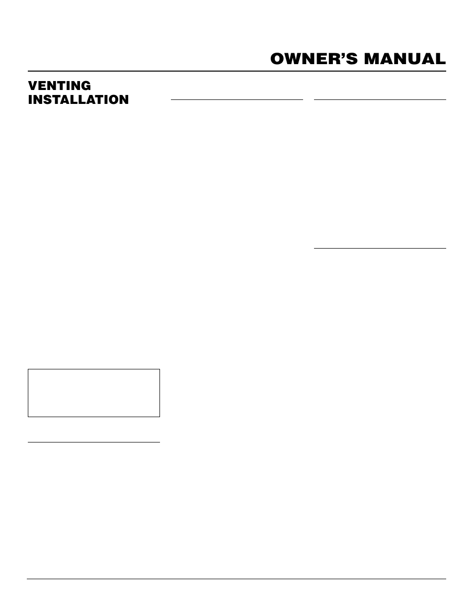 Owner’s manual, Venting installation, Continued | Vanguard Heating VDDVF36STN/STP User Manual | Page 15 / 32