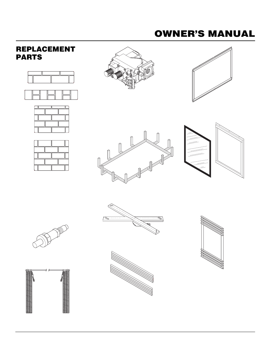 Owner’s manual, Replacement parts | Vanguard Heating VDDVF36STN/STP User Manual | Page 29 / 32